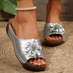 Ladies' 👡 Soft Grip Wedge Sandals, Toe-Free 🌬️ & Airy for Daily Walks 🚶‍♀️